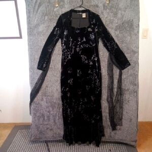 Whimsigoth Velour Unbranded Custome Vampired Elvira Goth Womens Medium
